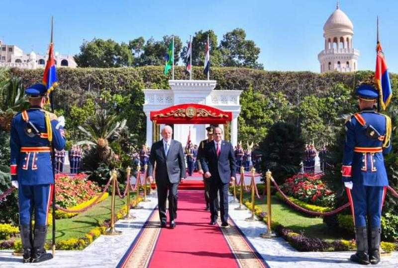 الرئيس السيسي يستقبل الرئيس البرازيلي ”لولا دا سيلفا” في القاهرة.